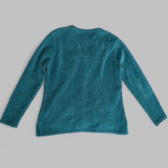 Teal Button-Up Cardigan Sweater - Picture 8 of 8